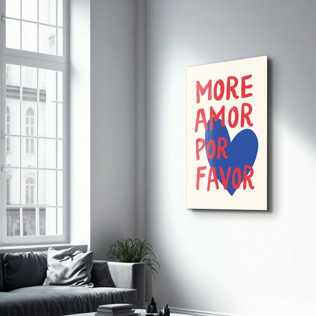 Poster engagé "MORE AMOR POR FAVOR"