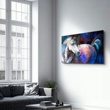 Tableau Mural "Cheval Blanc Mystique"