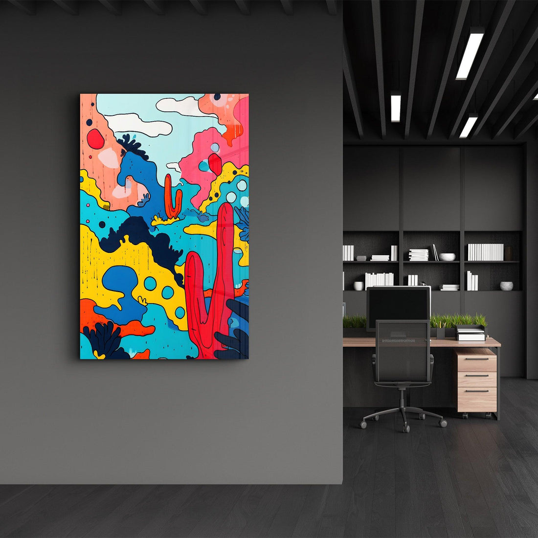 Poster abstrait "Lucky Desert"