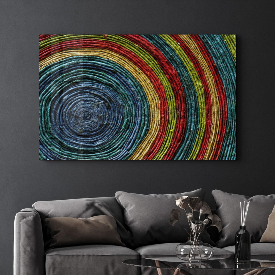 Tableau Abstrait Concentrique