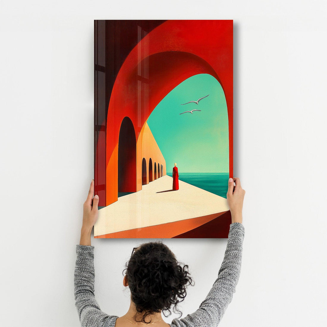 Poster artistique "La promenade ensoleillée"
