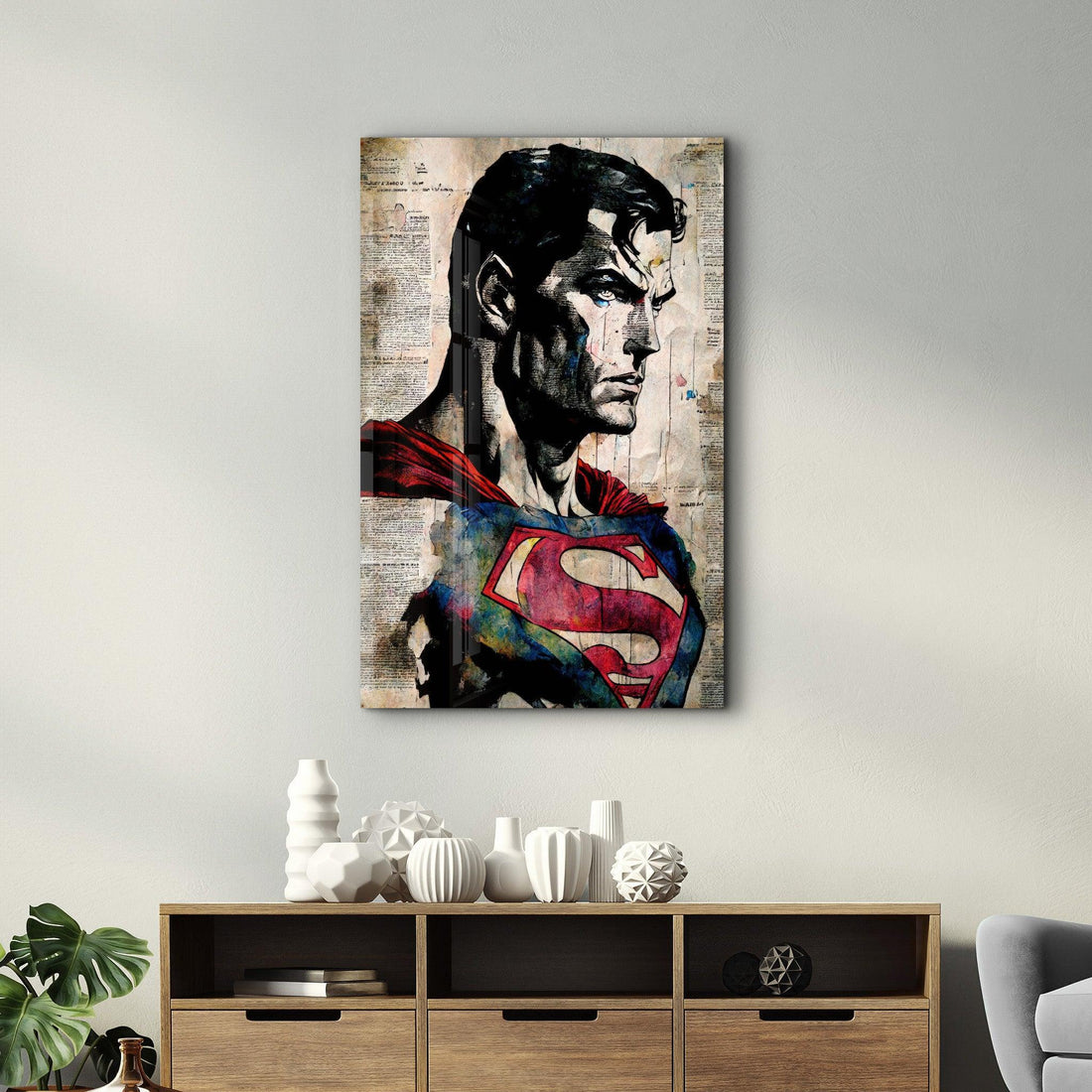 Poster décoratif "Superman Tears – Mixed Media Edition"