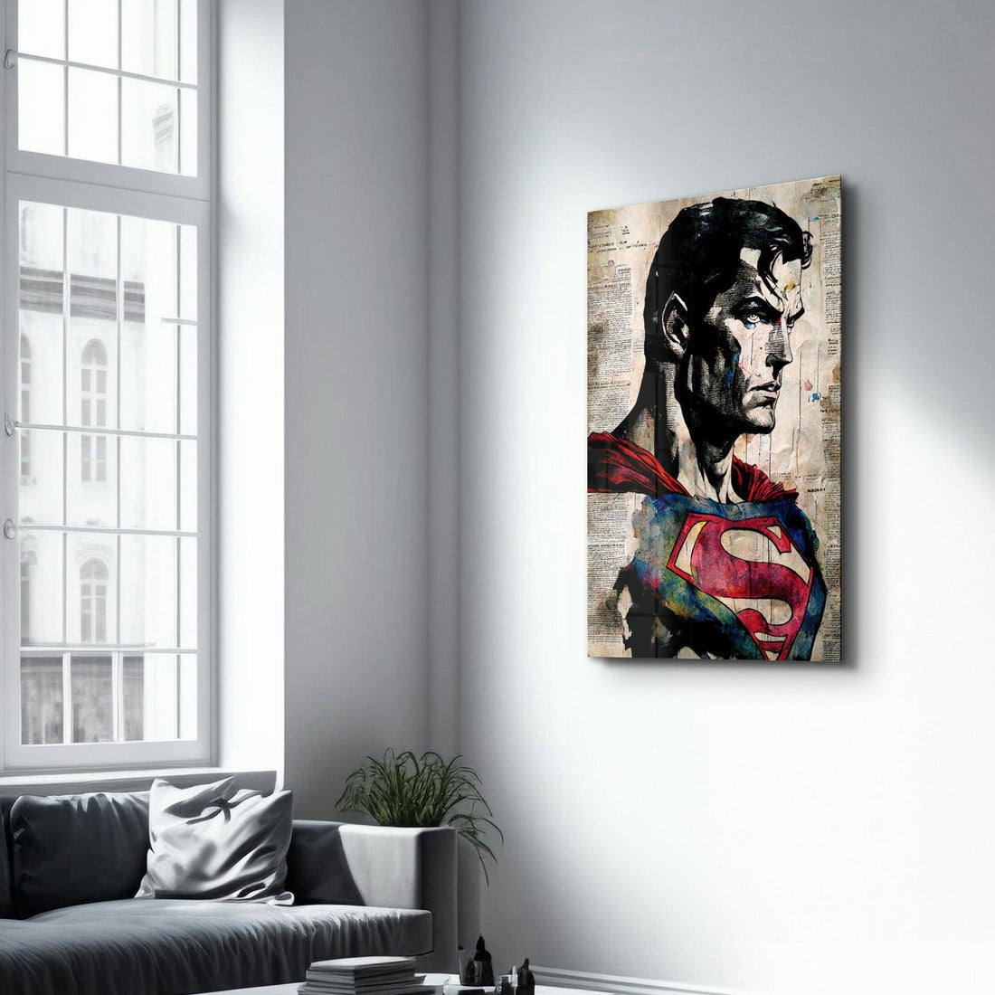 Poster décoratif "Superman Tears – Mixed Media Edition"