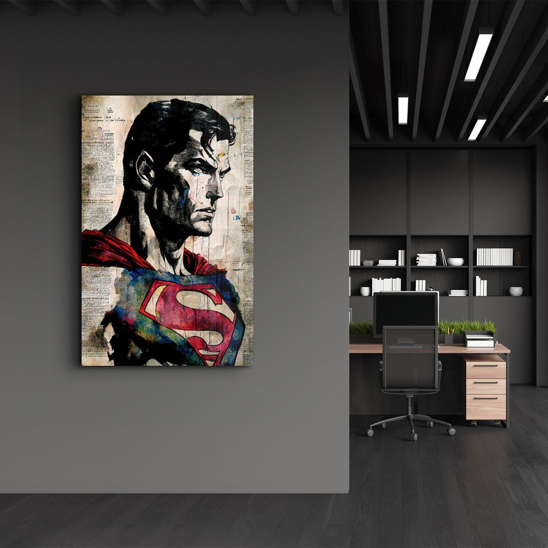Poster décoratif "Superman Tears – Mixed Media Edition"