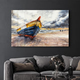 Poster "Boat on the Beach – Aquarelle Contemporaine"