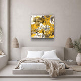 Tableau Mural "Fleurs d'Or"