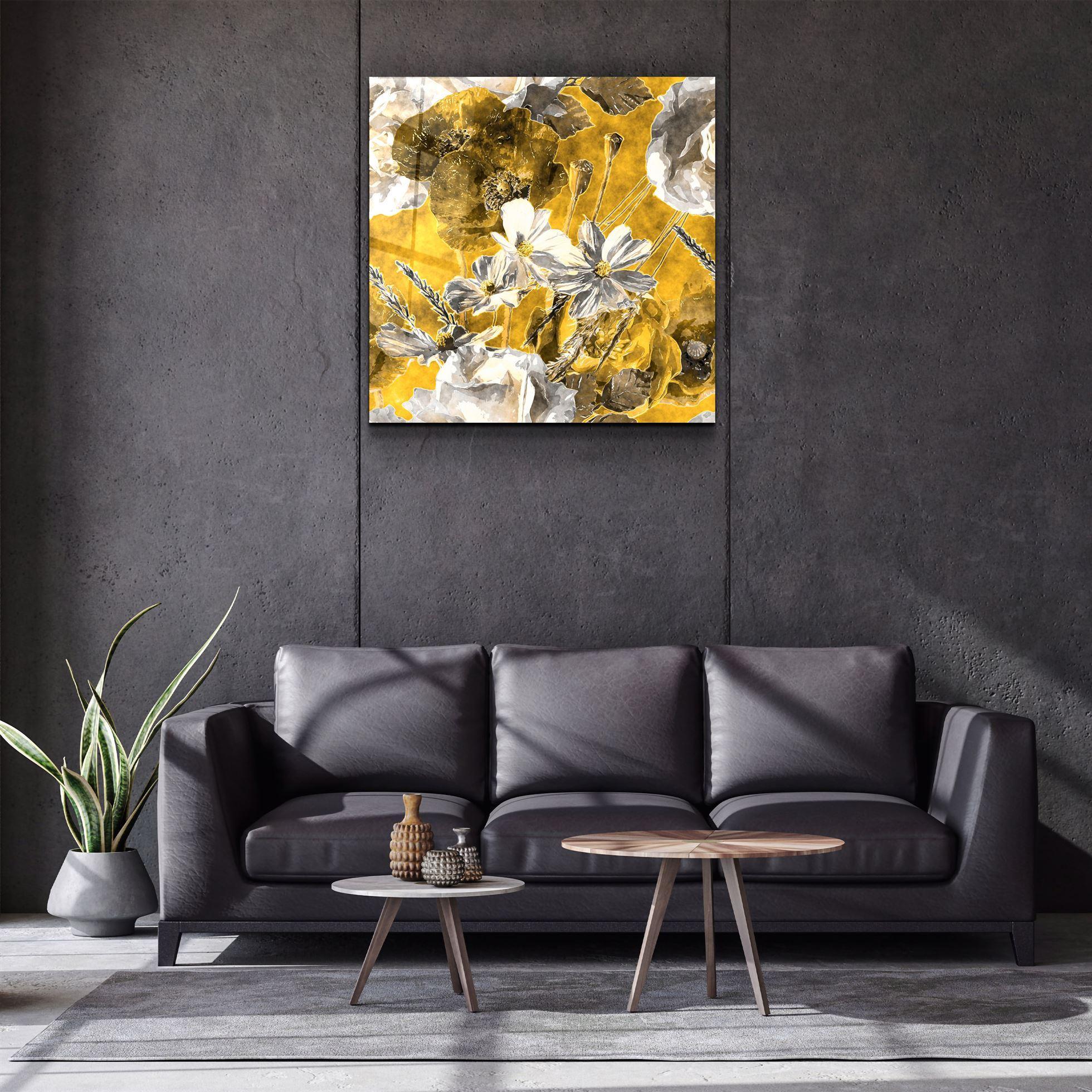 Tableau Mural "Fleurs d'Or"