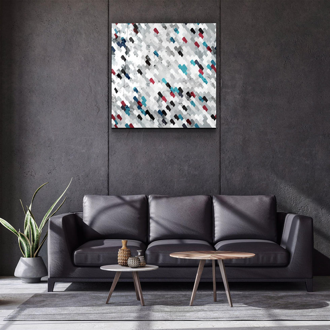 Tableau Abstrait Pixelisé