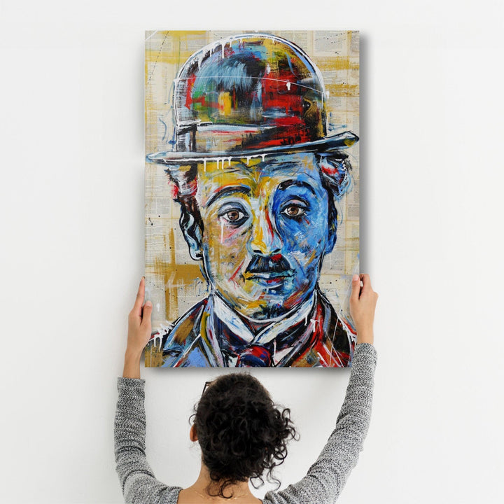 Tableau Mural "Charlie Chaplin Street Art"