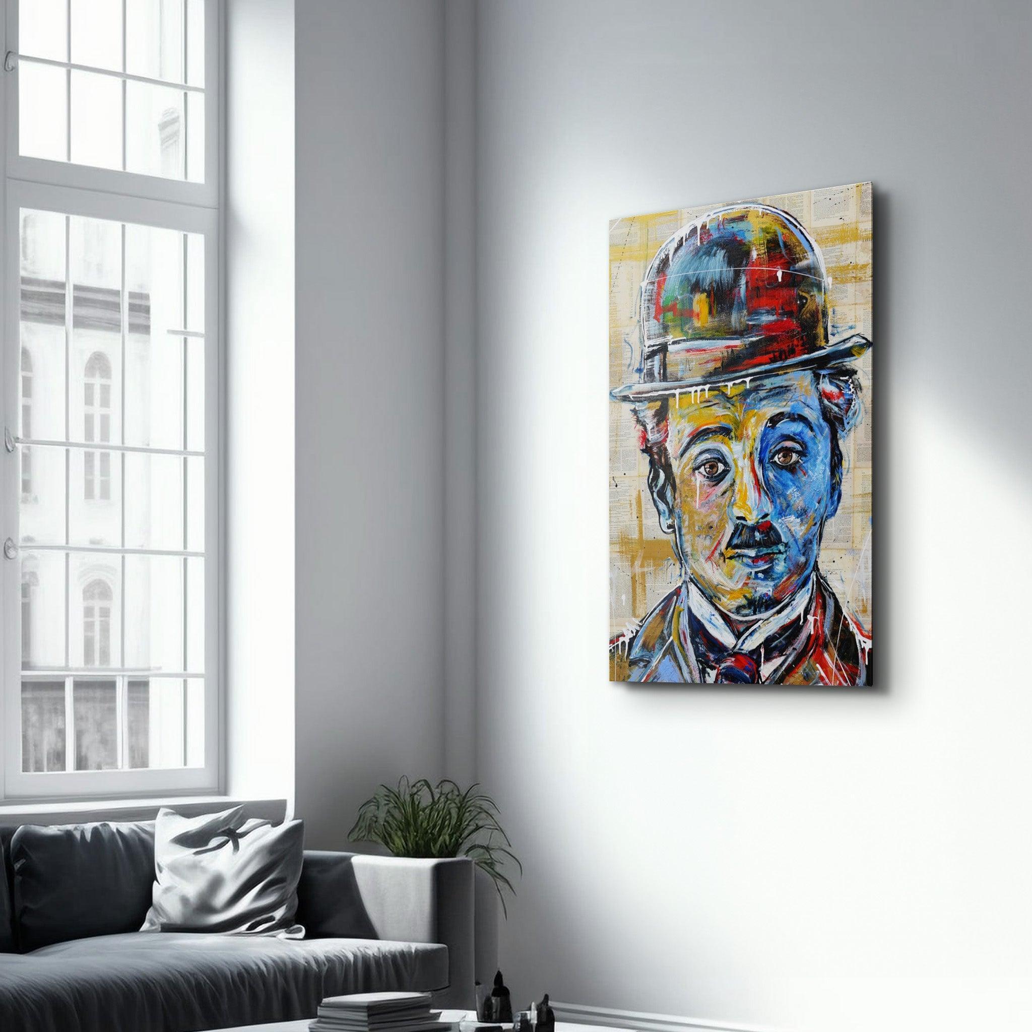 Tableau Mural "Charlie Chaplin Street Art"