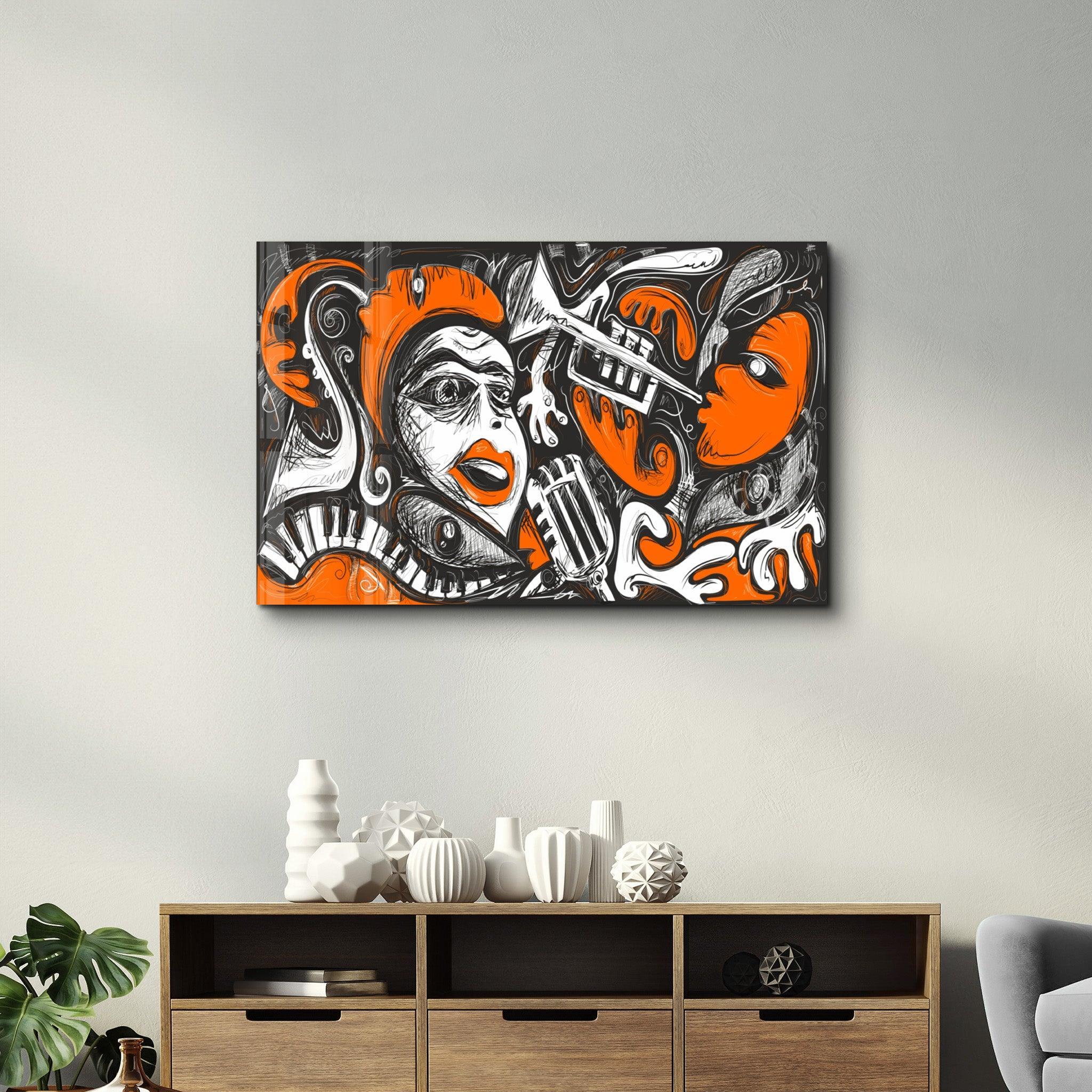 Tableau Mural "Jazz Graffiti"