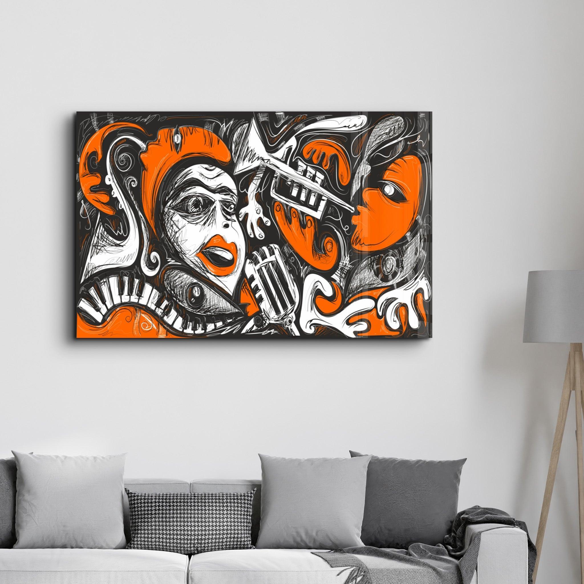 Tableau Mural "Jazz Graffiti"