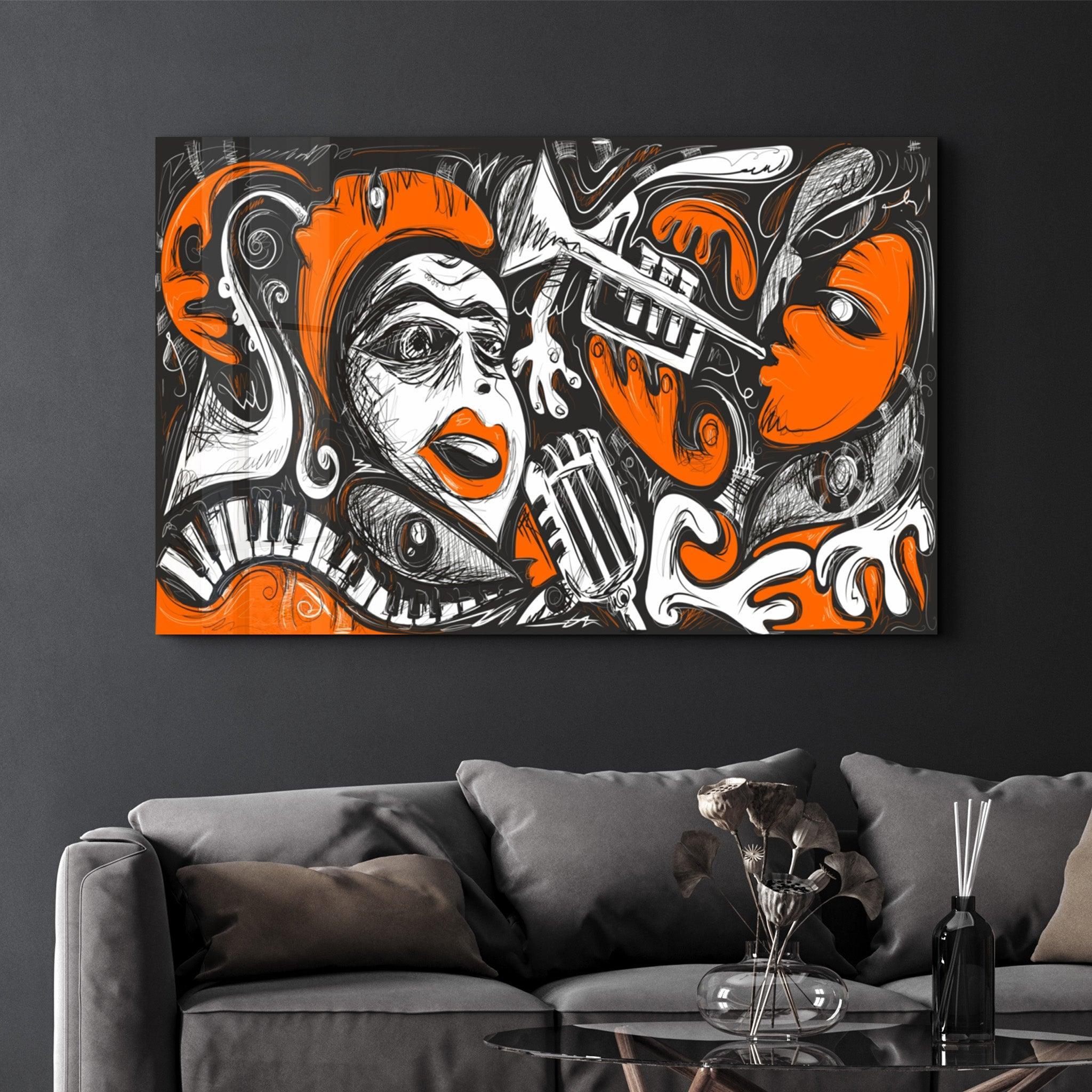 Tableau Mural "Jazz Graffiti"