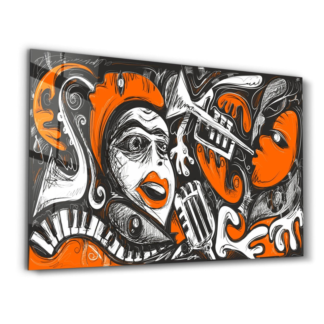 Tableau Mural "Jazz Graffiti"