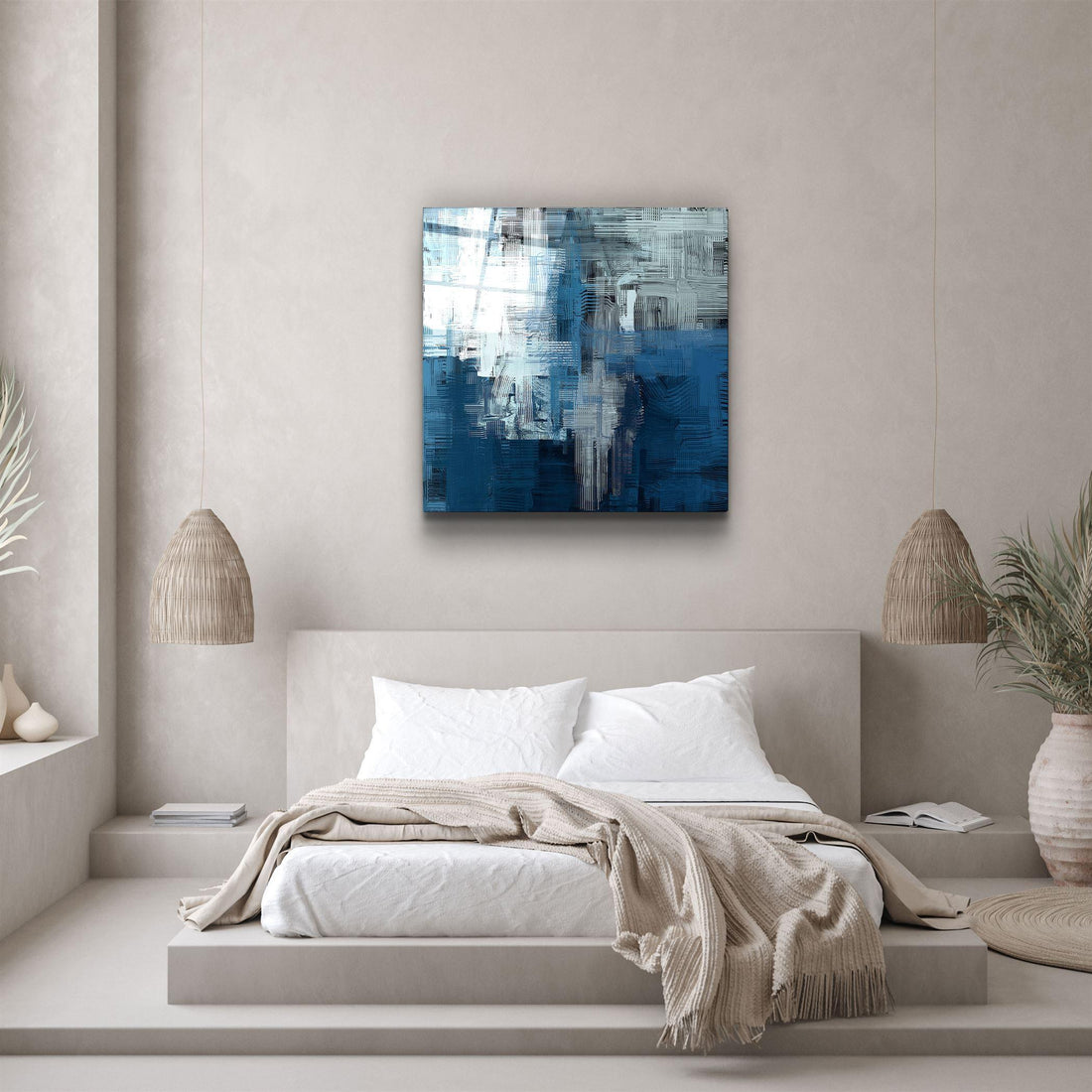 Tableau Mural "Bleu Abyssal"