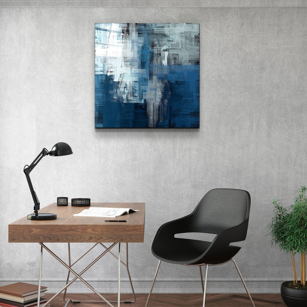 Tableau Mural "Bleu Abyssal"