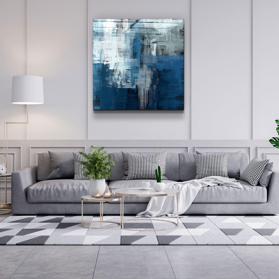 Tableau Mural "Bleu Abyssal"