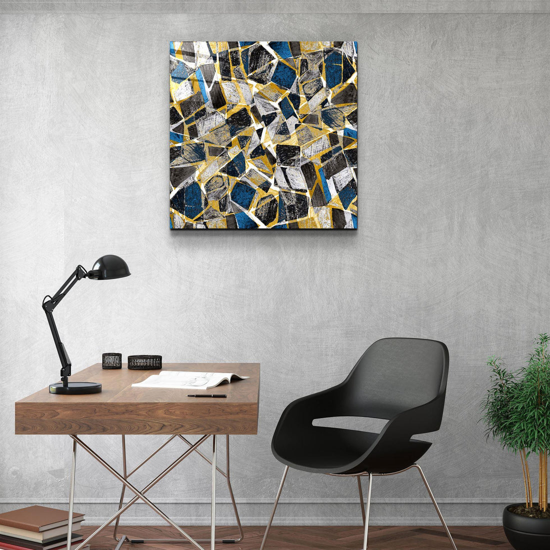Tableau Mural "Mosaïque Cubiste"