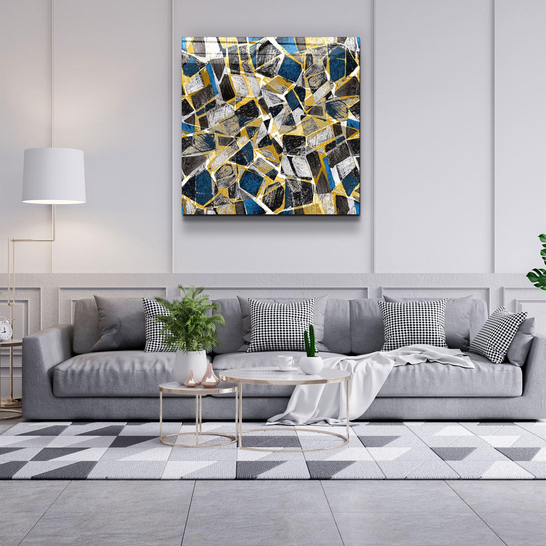 Tableau Mural "Mosaïque Cubiste"