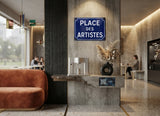 Tableau Décoratif "Place des Artistes" (45 cm sur 30 cm)