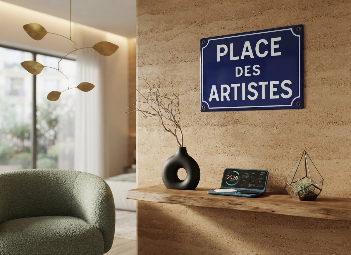 Tableau Décoratif "Place des Artistes" (45 cm sur 30 cm)