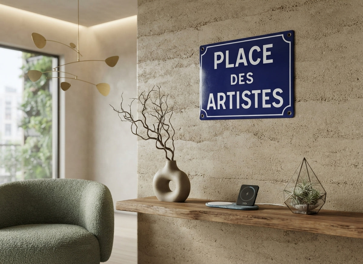 Tableau Décoratif "Place des Artistes" (45 cm sur 30 cm)