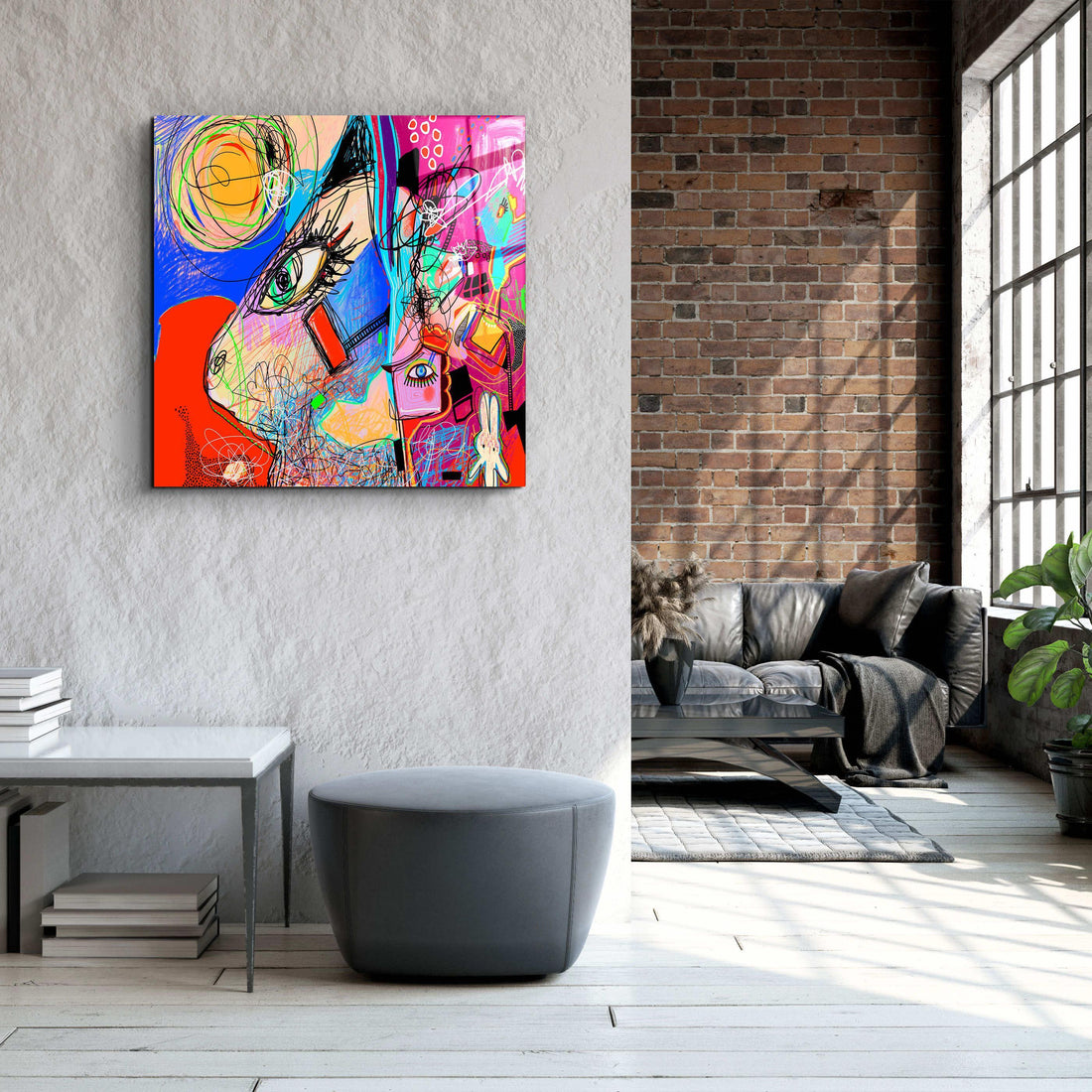 Poster décoratif "Abstract Face – Chaos Edition"