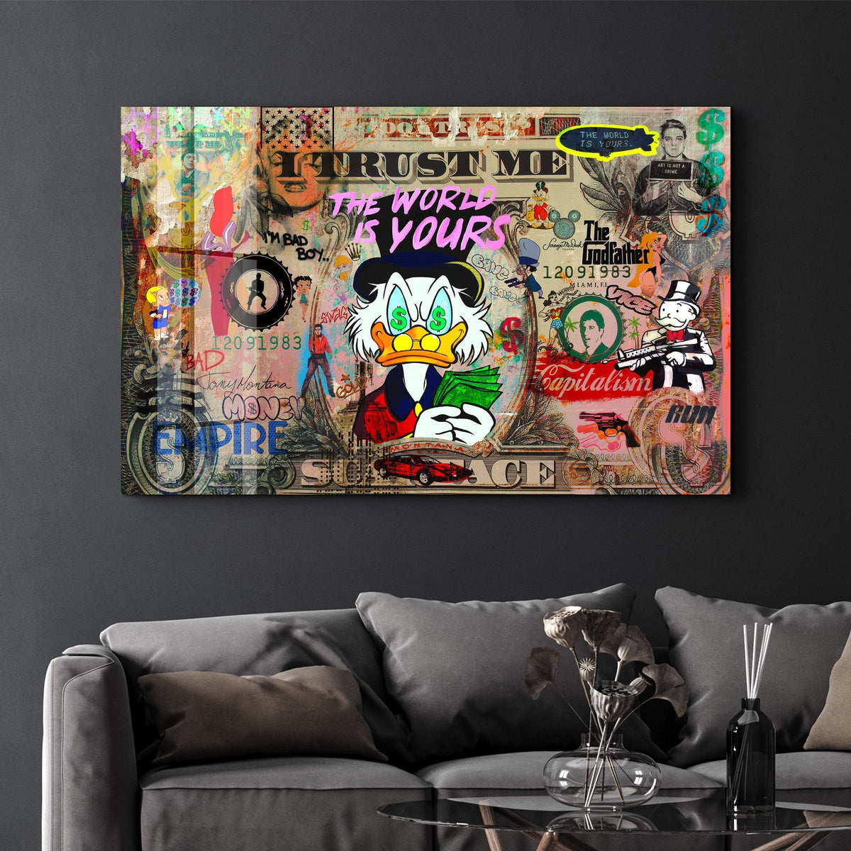 Poster Pop Art "THE WORLD IS YOURS"