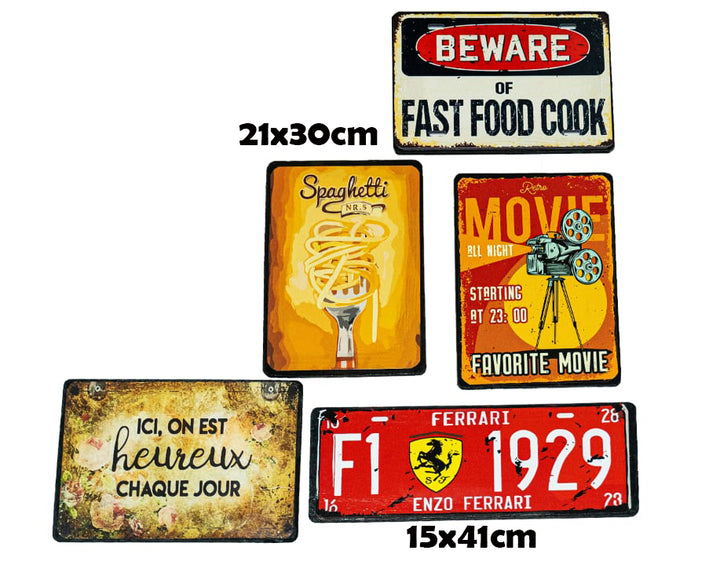 Pack RESTO 3  |  5 plaques