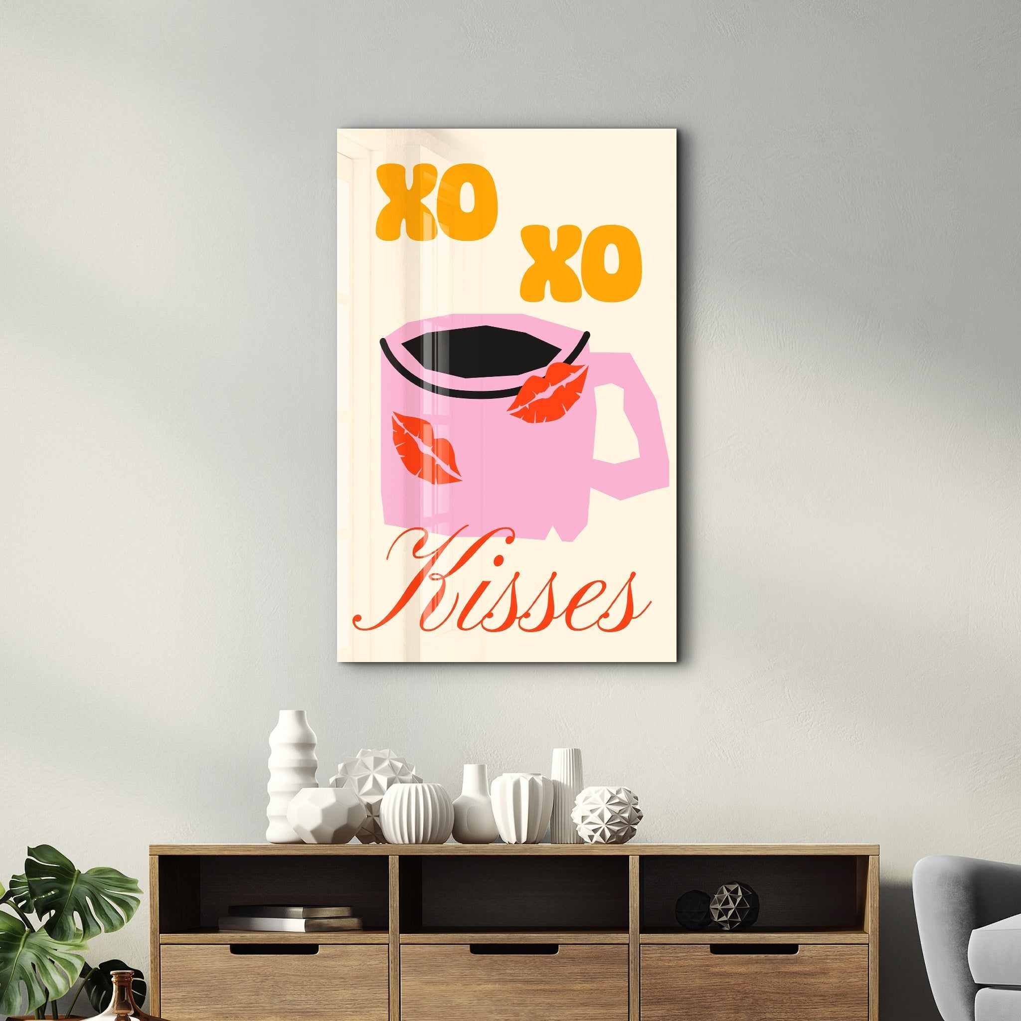 Poster Pop Art "XO XO Kisses"