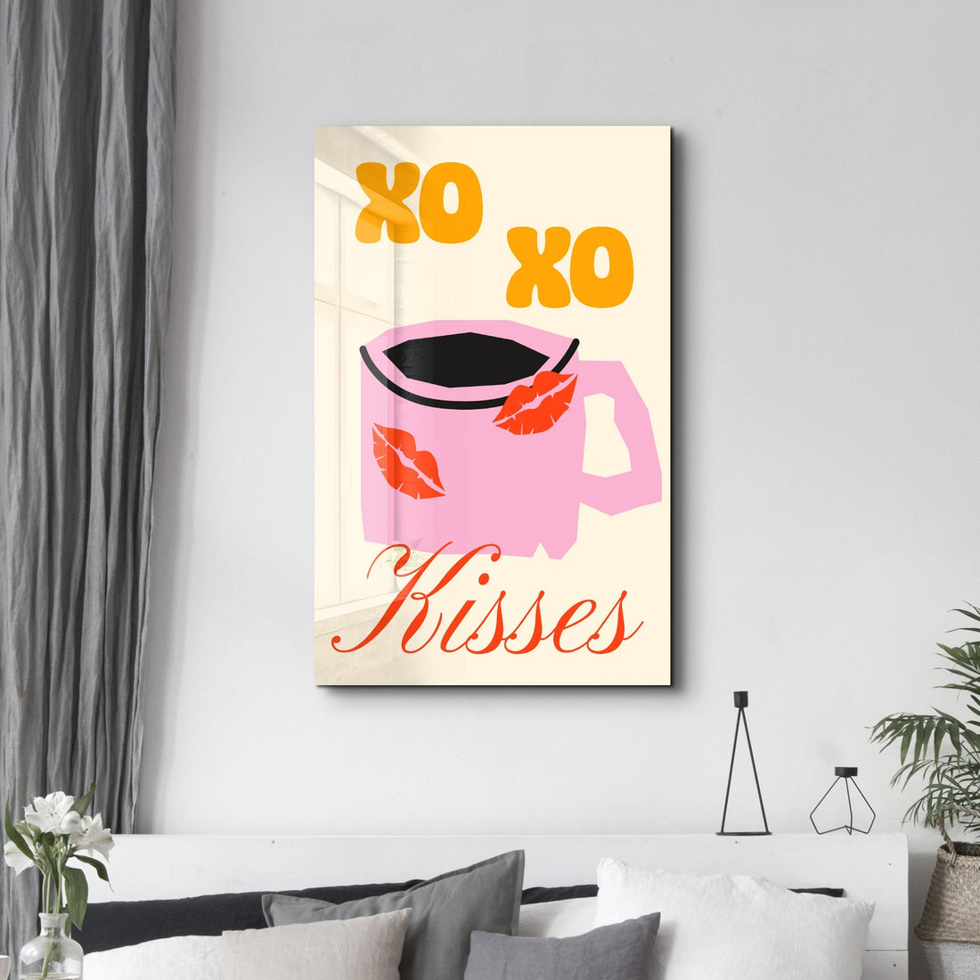 Poster Pop Art "XO XO Kisses"