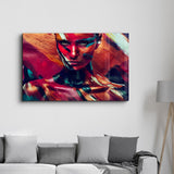 Tableau Portrait Abstrait Multicolore