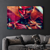 Tableau Portrait Abstrait Multicolore