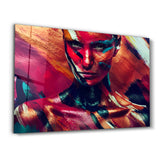 Tableau Portrait Abstrait Multicolore