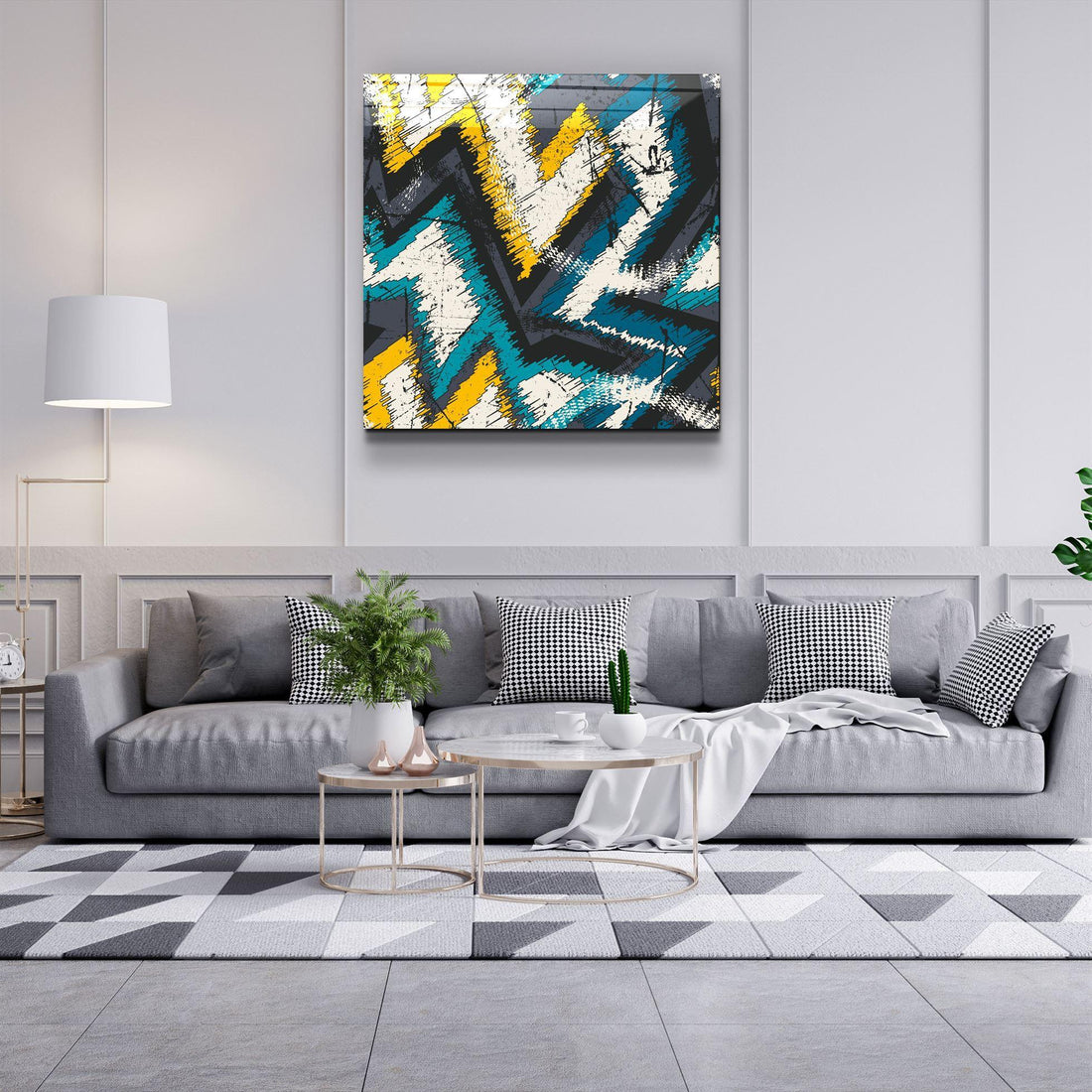 Tableau Mural "Zigzag Urbain"