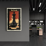 Tableau Pop Art – Roi des Échecs "Beat the Odds"