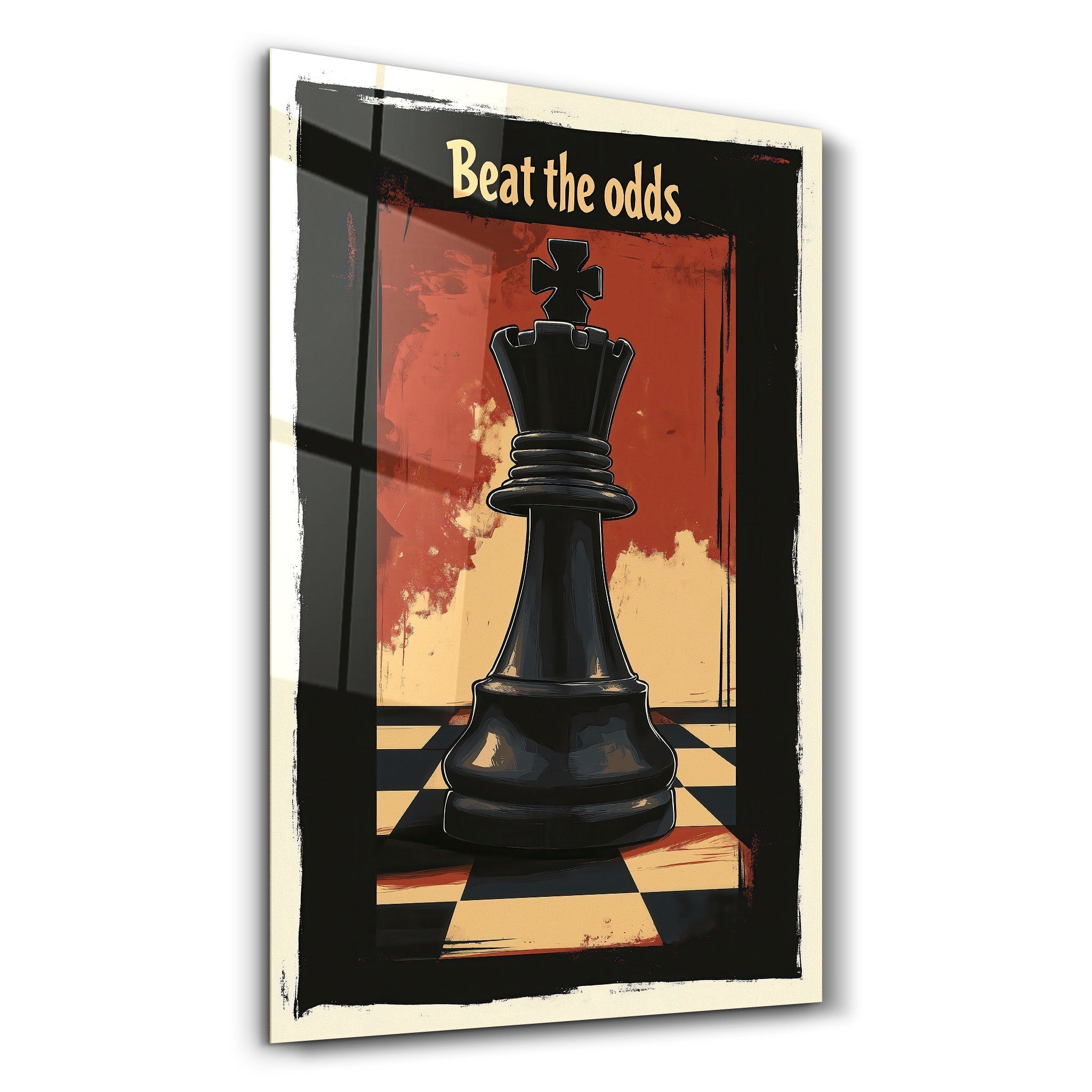 Tableau Pop Art – Roi des Échecs "Beat the Odds"