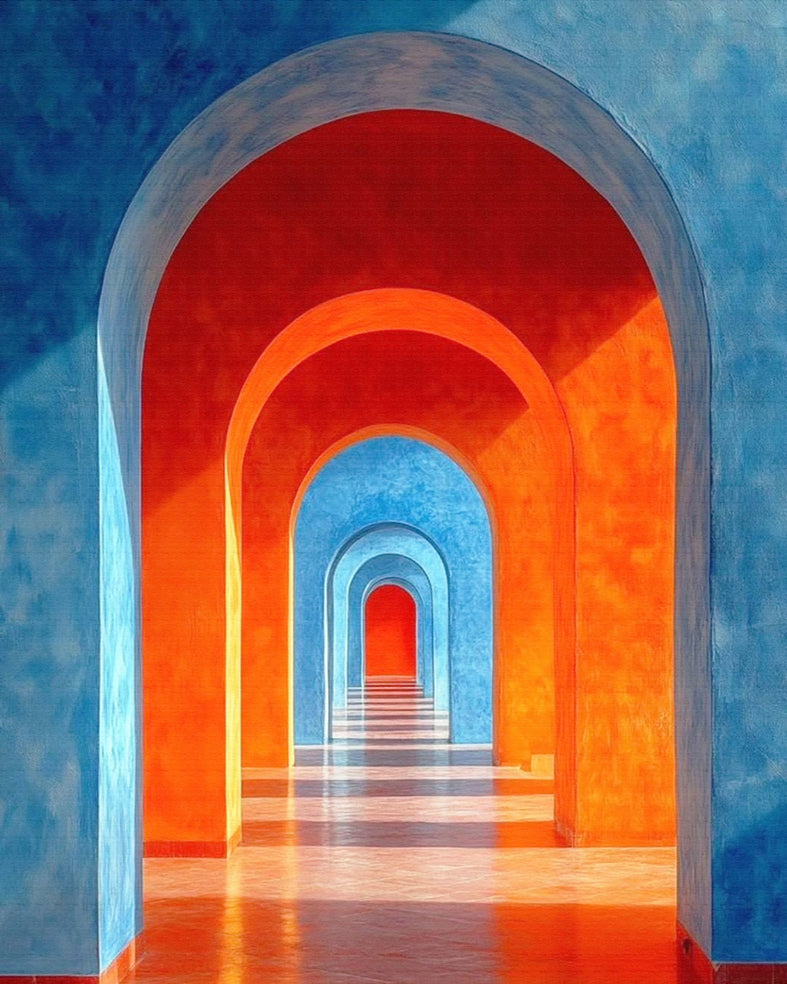 tableau architecture arcs à l'infini - 100x125 cm