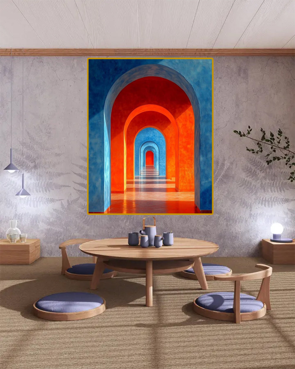 tableau architecture arcs à l'infini - 100x125 cm