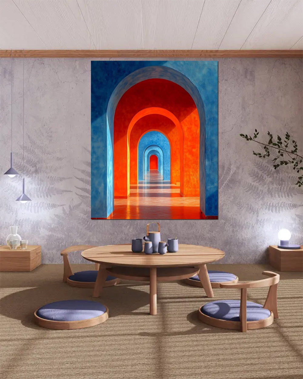 tableau architecture arcs à l'infini - 100x125 cm