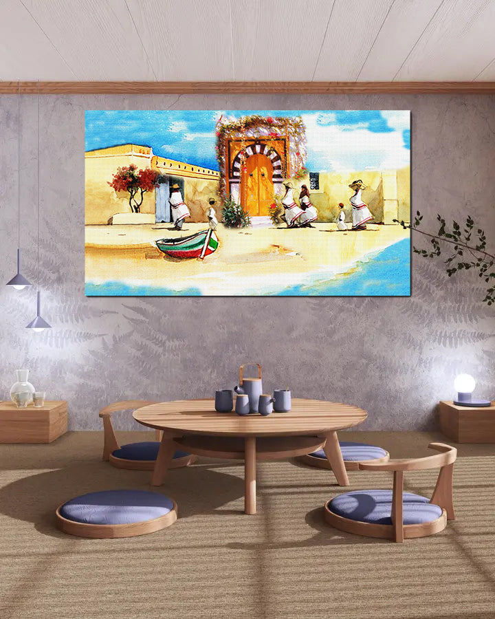 Tableau décoratif djerba adorable - 140x80 cm