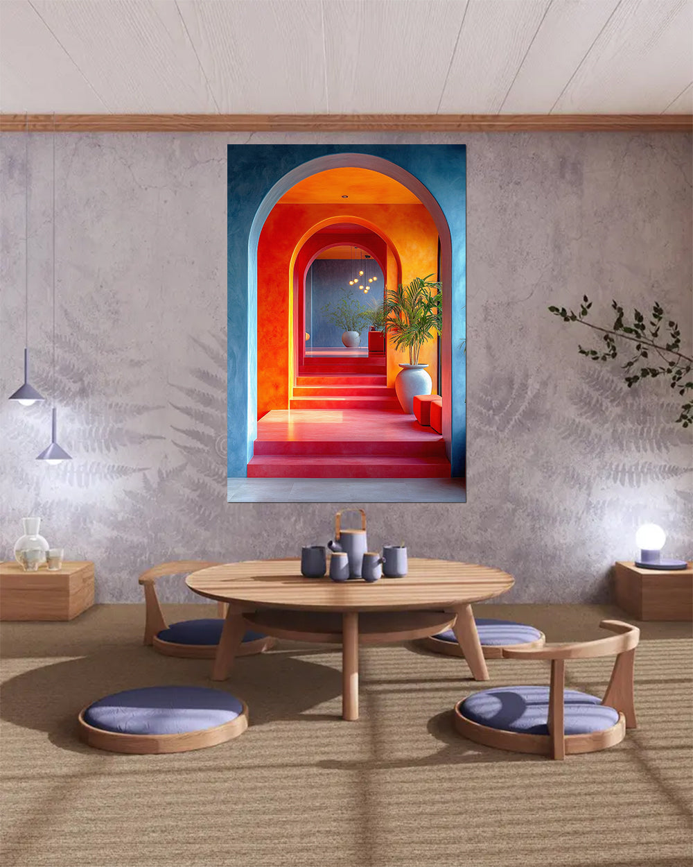 tableau architecture arcs à l'infini - 100x125 cm