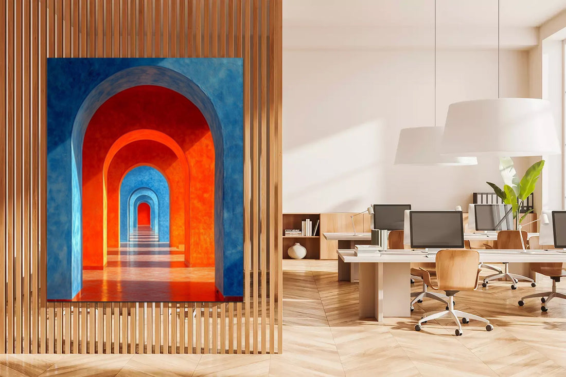 tableau architecture arcs à l'infini - 100x125 cm