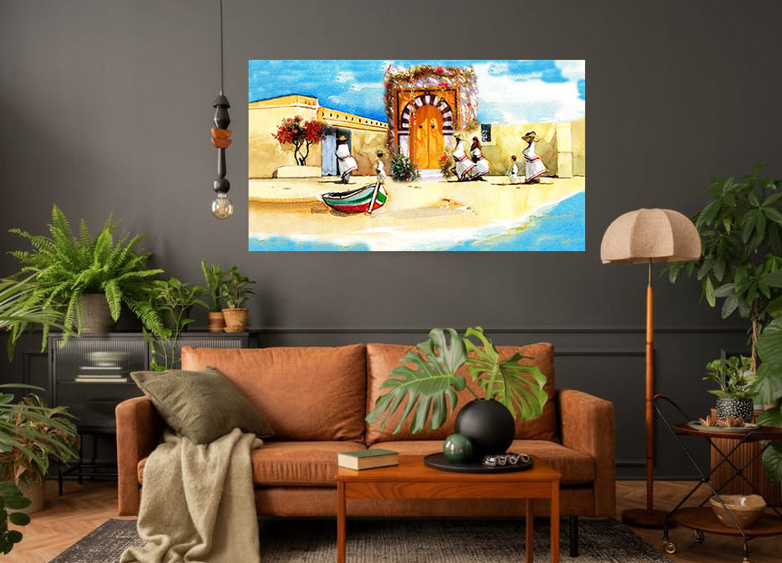Tableau décoratif djerba adorable - 140x80 cm