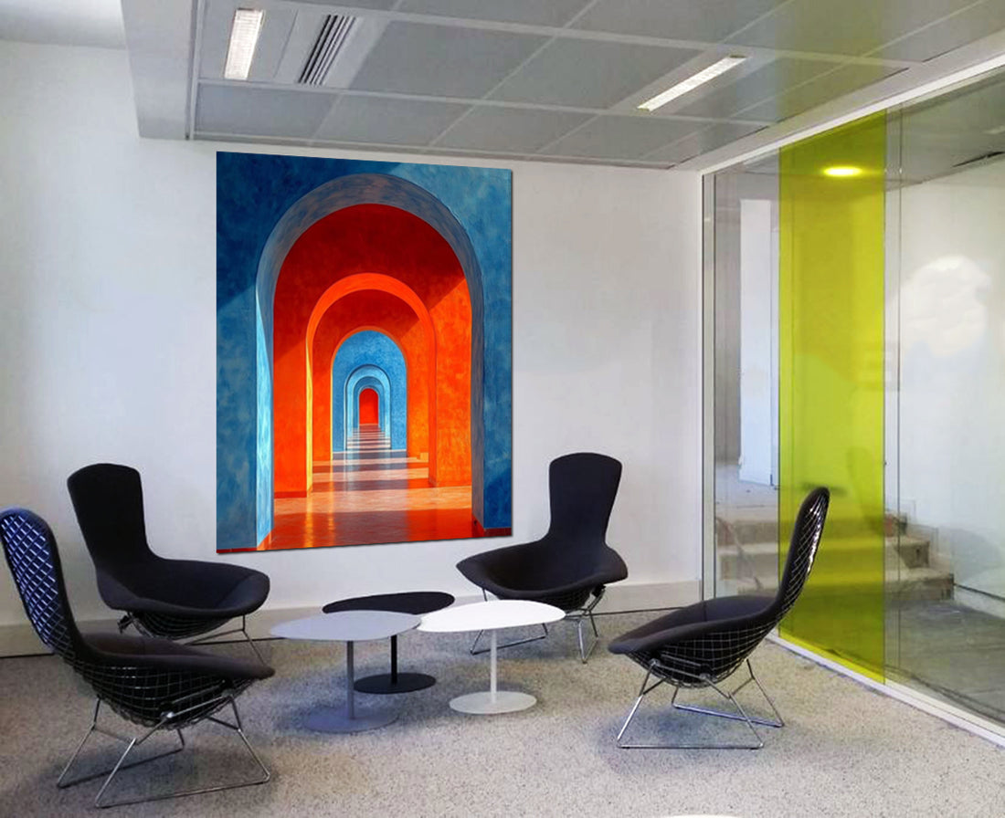 tableau architecture arcs à l'infini - 100x125 cm