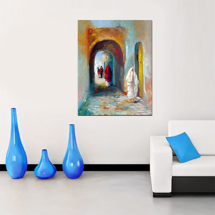 tableau décoratif Arc Médina - 80 x 100 cm - vinyle mat sur Mdf