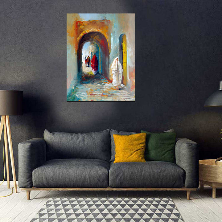 tableau décoratif Arc Médina - 80 x 100 cm - vinyle mat sur Mdf