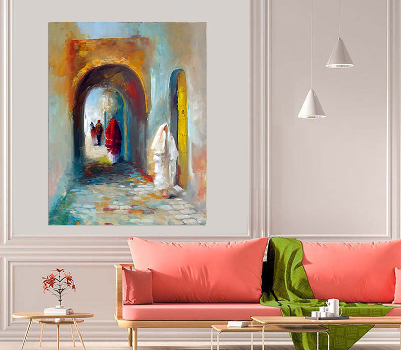 tableau décoratif Arc Médina - 80 x 100 cm - vinyle mat sur Mdf