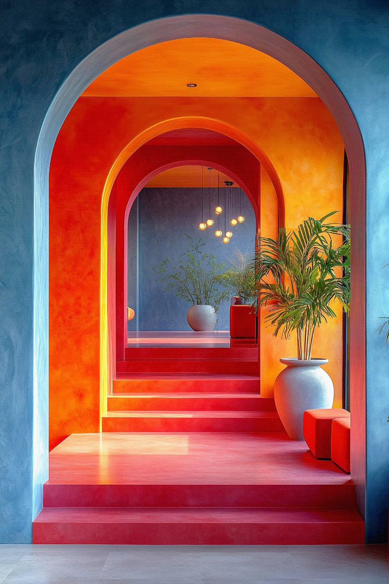 tableau architecture hall arabesque - 80x120 cm