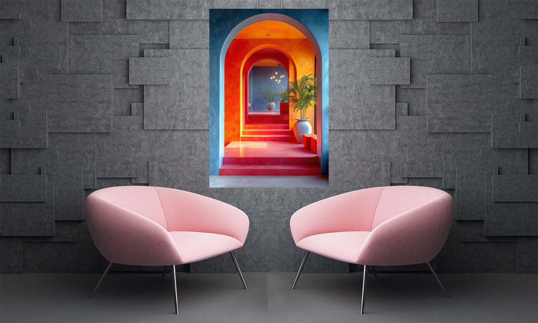 tableau architecture hall arabesque - 80x120 cm